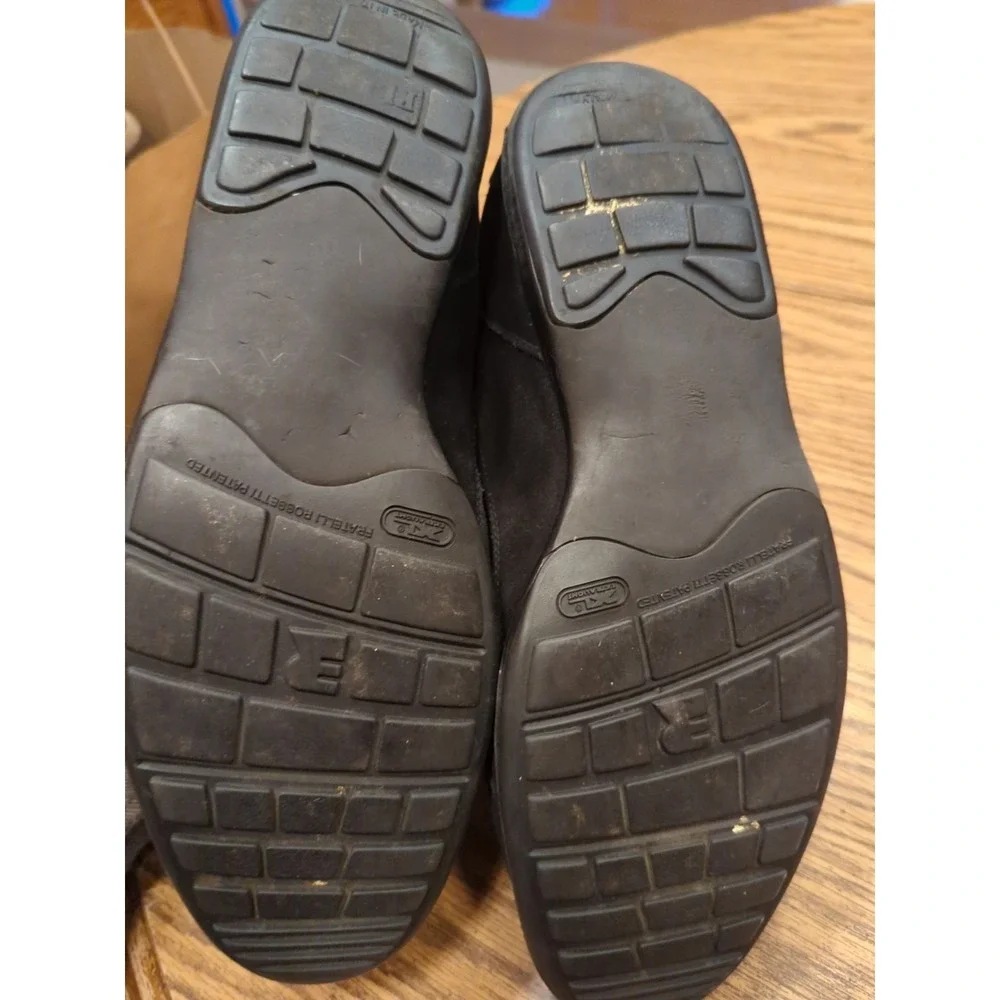 Men's Black Suede Flexa Shoes Size 8.5 Made In‎ Italy